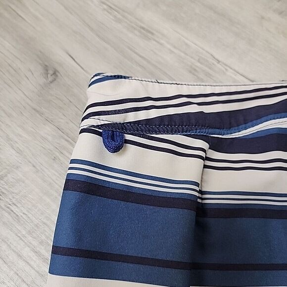 J‎ Crew Flex Board Swim Trunks Men's 33 Blue Stripe Double Drawstring Classic - Picture 3 of 12